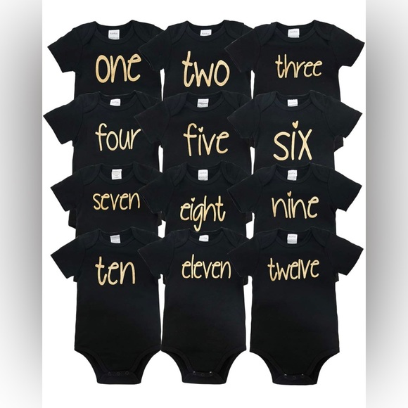 kavkas 0-12 Months Milestone Bodysuit Gift Set - Picture 1 of 3